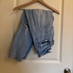 Abercrombie & Fitch distressed high rise mom jeans